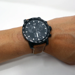 Montre à quartz chronographe de haute qualité pour hommes Montre-bracelet de sport en acier inoxydable - Product Image 6