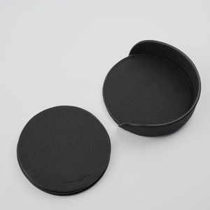 Custom Popular Printed <b>Coasters</b> Set <b>Drink</b> Set PU Leather Genuine Leather Round square <b>Coasters</b> With Logo - Product Image 1