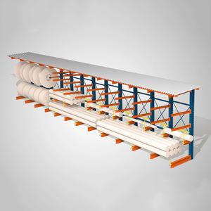TEL-0014 מותאם אישית מחסן צינור/כבל מתלה מדפים עם גג - Product Image 1