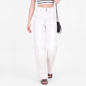 Jeans Y2K de talla grande para mujer, <span class=keywords><strong>pantalones</strong></span> vaqueros de cintura alta, elásticos, a la moda, holgados, de pierna ancha y rectos. - Product Image 3
