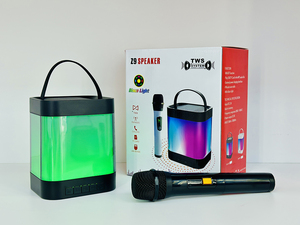 Z9 ngoài trời di động xử lý xung RGB LED ánh sáng âm nhạc bass nhỏ Mini BT không dây màu xanh răng loa karaoke Loa - Product Image 6