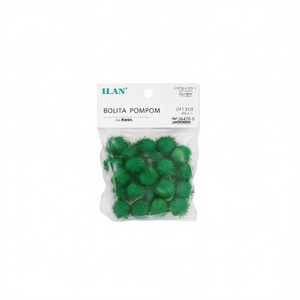 Pallina Pom Pom 1,5 cm Verde per Decorazioni Festive - Product Image 1