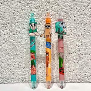 สติกเกอร์ลายภูเขาและท้องทะเลสไตล์คลาสสิกกล่องปริศนาปากกาการ์ตูนหลายอันดันปากกาของเล่นสีดำทันสมัยขนาด0.5มม. - Product Image 4