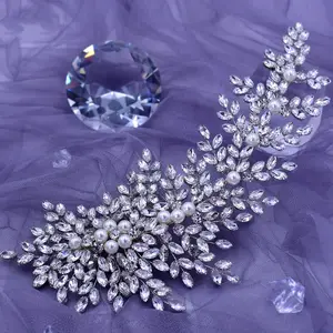 Acessórios para cabelo de strass, acessórios para casamento e noiva, coroa de cristal, roupa de cabeça para noiva