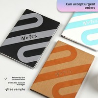Carnet de notes A5 personnalisé pour bureau, couverture en similicuir, reliure sans fil, pages intérieures épaissies, esthétique haut de gamme, pour entreprise