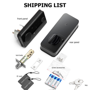 Kadonio nội bộ dân cư an toàn điện tử Vân tay khóa xi lanh bằng gỗ thông minh chốt cửa với núm cửa - Product Image 6