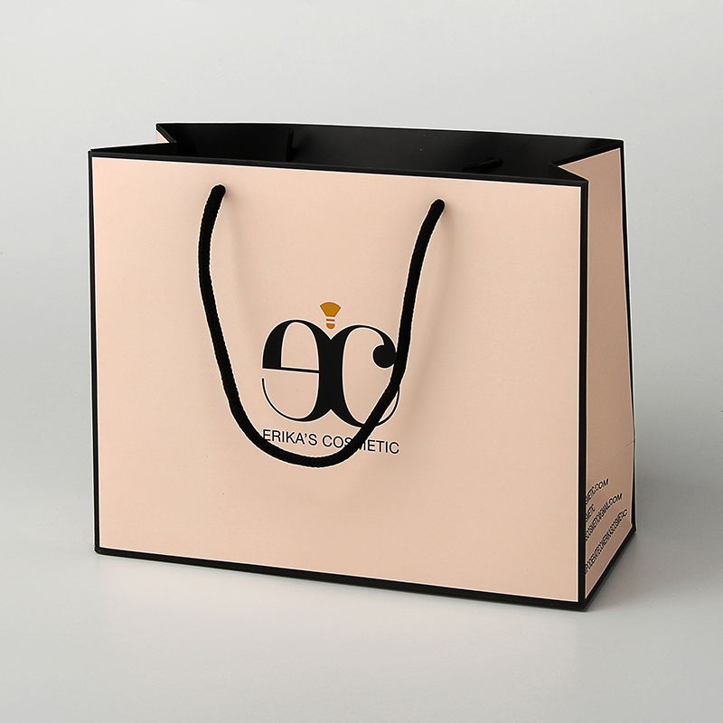 Paper Bag With Your Own Logo Luxury Gift Paper Bag Pink Cardboard Shopping Paper Bags for Clothing Shoes