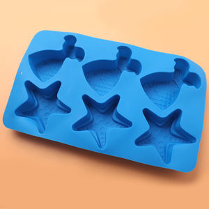 Moldes para hornear con temática navideña, pasteles, cupcakes, artesanías <span class=keywords><strong>de</strong></span> resina, para hacer regalos DIY Kit, molde <span class=keywords><strong>de</strong></span> silicona <span class=keywords><strong>de</strong></span> pez estrella <span class=keywords><strong>de</strong></span> mar para fiesta <span class=keywords><strong>de</strong></span> cumpleaños - Product Image 2