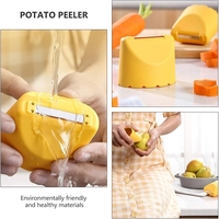 Verstelbare 2-In-1 Groente & Fruit Chopper Duurzaam Mes Handmatige Bediening Uiensnijder Dunschiller Aardappelsnijder Appelschilmes
