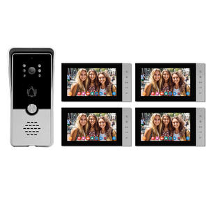 <span class=keywords><strong>Kit</strong></span> de intercomunicador de teléfono de puerta y <span class=keywords><strong>videoportero</strong></span> de <span class=keywords><strong>4</strong></span> pantallas con intercomunicador de Audio y vídeo manos libres LCD de 7 pulgadas para habitaciones y salas de llamadas - Product Image 1