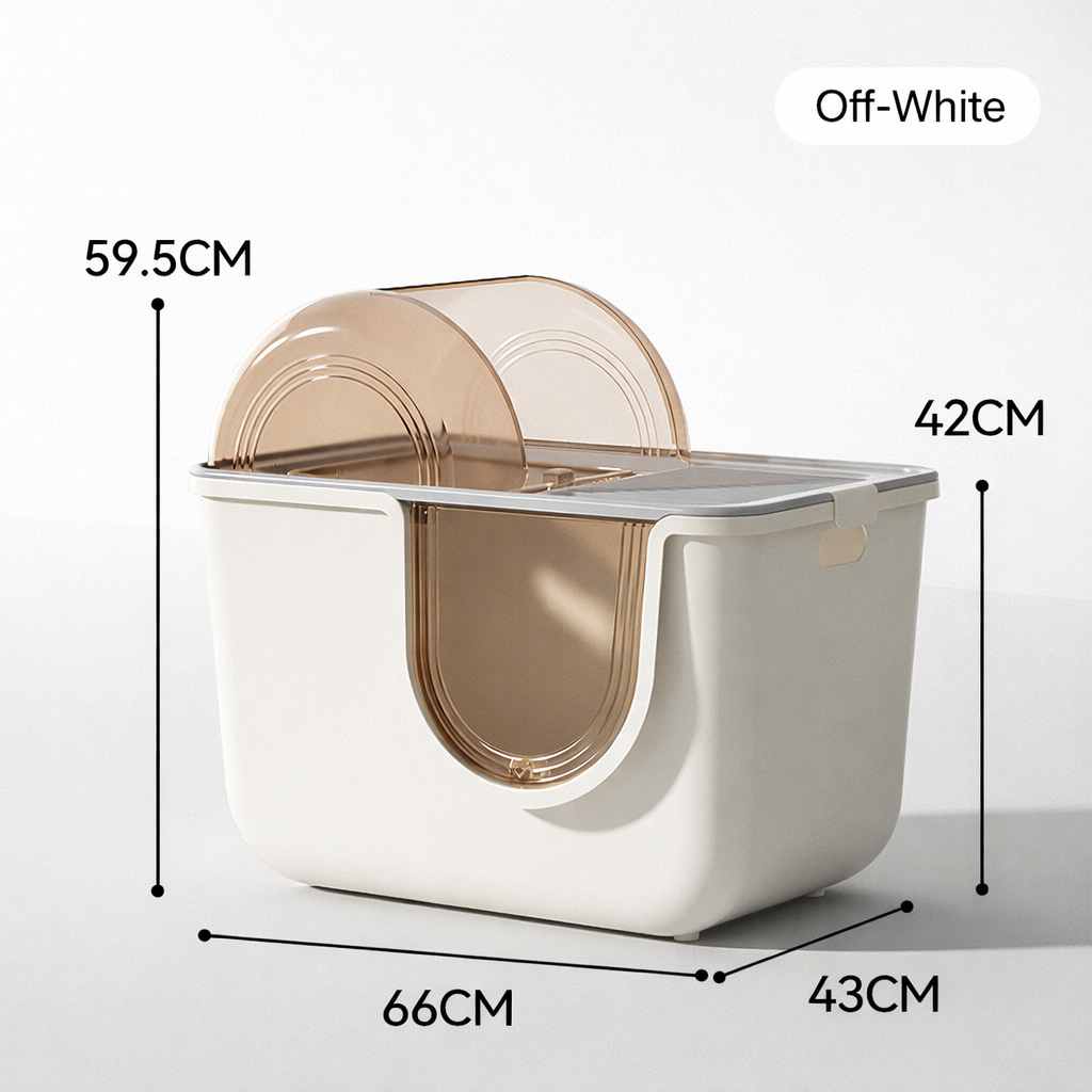 Cabina nube de tipo cerrado, de color blanco.