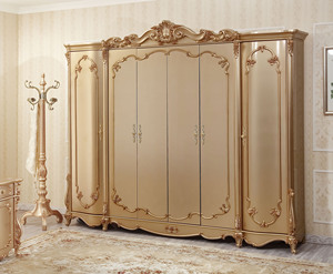Factory Direct Supply Lowest Price Wooden <strong>Bedroom</strong> Decor <strong>Bedroom</strong> <strong>Accessories</strong> 4 Door Wardrobe GD15.2 - Product Image 4