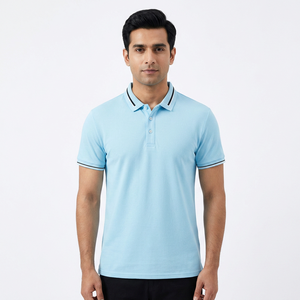 T-shirt en coton avec logo personnalisé OEM, vêtements de travail avec logo brodé, publicité vierge, culturel pour polo - Product Image 1