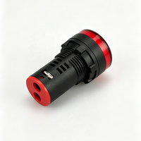 Lampe pilote LED rouge étanche à usage industriel, borne à vis AD16-22DS, 110V, trou de montage 22mm, plastique IP40, durée de vie 30000 heures