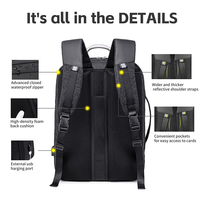 Sac à dos pour ordinateur portable résistant à l'eau pour homme avec logo personnalisable, adapté aux déplacements professionnels, multifonctionnel, sac de voyage de loisirs