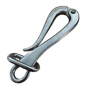 Gancio a scatto semplice e facile gancio per moschettone con gancio in metallo marino con anello - Product Image 6