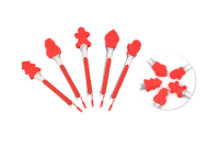 Pince à nourriture miniature personnalisée avec logo, en silicone et acier inoxydable, durable et écologique, pour la pâtisserie, la cuisine en plein air, ensemble d'outils de cuisine