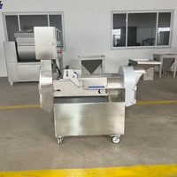 Automatische professionele motor aangedreven roestvrijstalen fruit- en groentesnijder met dubbele kop voor raspen, snijden en hakken