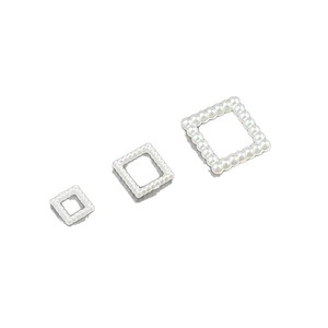 Autocollants pour ongles en forme de perle carrée, accessoires de bijoux à faire soi-même, acrylique blanc - Product Image 5