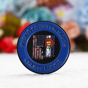 Pièce commémorative personnalisée en métal OEM/ODM, plaquée noire, en alliage de zinc moulé sous pression, avec logo émaillé, souvenir - Product Image 2