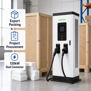 เครื่องชาร์จรถยนต์ไฟฟ้าแบบเร็วพิเศษ 600A รุ่นใหม่ NACS CCS2 หัวชาร์จคู่ ODM สถานีชาร์จเชิงพาณิชย์ กำลังไฟเกิน 100kW-120kW สีขาว - Product Image 6