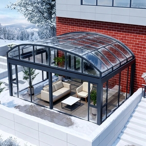 Véranda mobile de qualité supérieure avec toit rétractable automatique en verre et structure polygonale pour villa à usage résidentiel - Product Image 1