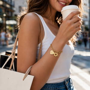 Bracciale a Catena a Forma di Cuore Gioielli di Moda <span class=keywords><strong>da</strong></span> Donna all'Ingrosso Catena <span class=keywords><strong>da</strong></span> <span class=keywords><strong>Mano</strong></span> in Acciaio Inossidabile - Product Image 5