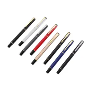 Низкая минимальная дешевая индивидуальная металлическая ручка красного, синего, серого, золотого, серебряного, черного цвета с печатным логотипом