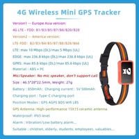Collier GPS pour animaux de compagnie avec E-SIM 4G intégré, positionnement GSM/Beidou/LBS, suivi en temps réel, étanche IP66, carte SIM