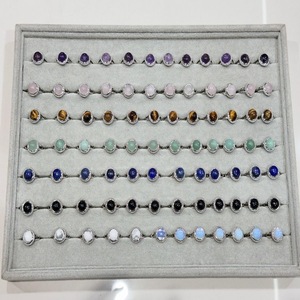 Trendy Handmade Classic Zircon Gemstone Rings Adjustable Women's Jewelry Elegant Silver Plated Claw Setting Tear Drop for Gifts - Product Image 4