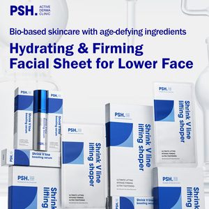Masque facial en feuille PSH Shrink V Line Lifting Shaper, effet liftant ultime, raffermissant intense, ultra tenseur, pour tous types de peaux, lot de 5. - Product Image 3