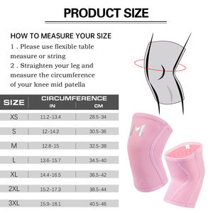 LADYGLOW通気性圧縮膝パッド重量挙げスポーツプロテクター用品膝ブレースサポート5MM 7MM膝袖 - Product Image 4