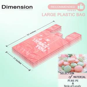 Bolsas de Plástico HDPE/LDPE Tipo Camiseta con Asa para Supermercado, para Empacar Frutas, Verduras y Comestibles - Product Image 4