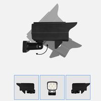 Lampe murale de jardin à induction solaire IP65, projecteur avec détecteur de mouvement, anti-vol, éclairage de rue, angle de faisceau de 180°, 2700K blanc chaud, PC