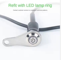 Saklar kendaraan elektrik, lampu LED, tombol logam, lampu Strip berkedip ganda tahan air, klakson, kontrol daya mati Universal