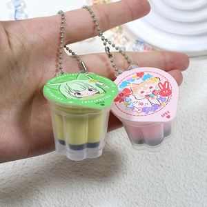 Porte-clés souple parfumé à la vanille, style pudding japonais en pot + porte-clés solaire rétro Heisei, avec breloque souple amovible parfumée au pudding - Product Image 6