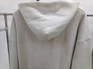 Sweat-shirt à capuche unisexe surdimensionné en coton épais 100 % avec imprimé silicone uni, style vintage, pour homme - Product Image 3