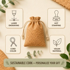 Sac à cordon léger et écologique avec doublure en coton, logo personnalisé, emballage promotionnel pour la vie quotidienne - Product Image 4