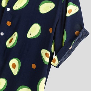 Chemise de plage imprimée hawaïenne à col de camp, manches courtes, imprimée 100% coton, avec boutons, <span class=keywords><strong>Flora</strong></span> manches courtes - Product Image 2