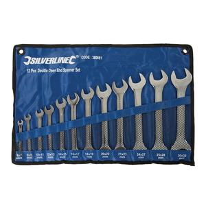 Silverline <b>Open</b>-<b>Ended</b> <b>Spanner</b> Set 12pce 6 - 32mm - Product Image 1