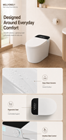 WC intelligent électrique à chasse d'eau automatique pour salle de bain, modèle intelligent à poser au sol