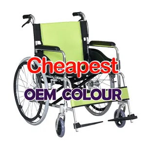 Sedia a rotelle leggera portatile prezzo per disabili e paziente pieghevole pieghevole in alluminio sedia a rotelle manuale con poggiapiedi