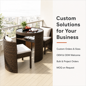 Ensemble <span class=keywords><strong>de</strong></span> meubles <span class=keywords><strong>de</strong></span> patio d'extérieur 3 pièces, chaise <span class=keywords><strong>en</strong></span> rotin, table pliante, camping, café, portable, plage, <span class=keywords><strong>jardin</strong></span>, balcon, luxe léger - Product Image 2