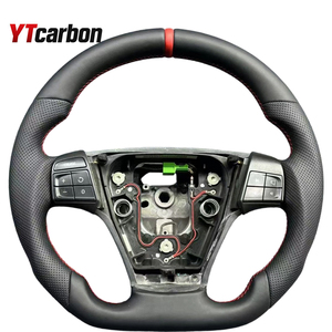 Accesorios Interiores para Automóviles YTcarbon, Volante <span class=keywords><strong>Deportivo</strong></span> Personalizado de Fibra de Carbono y Cuero para S40 V50 <span class=keywords><strong>C30</strong></span> C70 R-Design T5 - Product Image 3