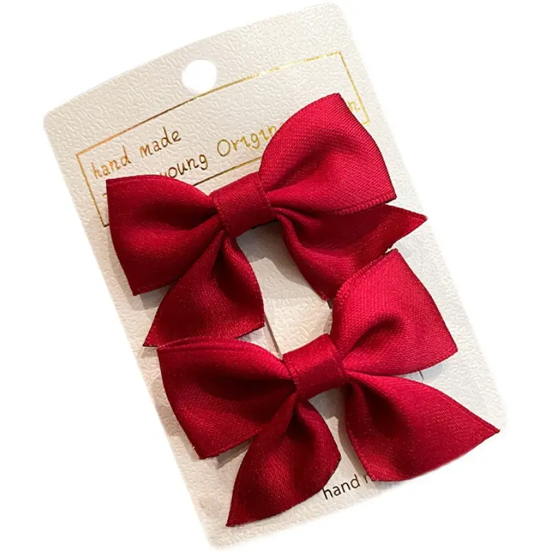 Korea style butterfly bow Kids Hair Accessories Baby hairpin cute tie hair clip for kids 2-pack