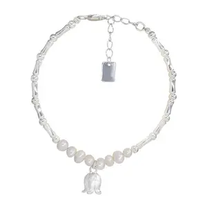 Bracelet en perles d'eau douce Lily en argent sterling S925