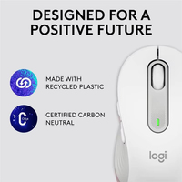 Logitech M650/M650L Mouse nirkabel USB, Mouse Bluetooth tanpa kabel untuk PC Mac kantor senyap, Mouse Laptop untuk PC Mac multi-perangkat tangan kanan