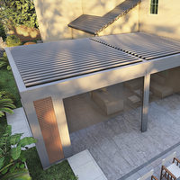 Toldo Retráctil de Aluminio con Recubrimiento en Polvo Personalizado para Exteriores, Persiana Eléctrica para Terraza, Gazebo, Pérgola, Parasol para Balcón