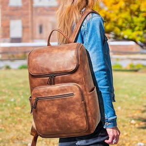 Promotion en gros : Sacs à dos de mode imperméables et durables, sacs d'école, conception personnalisée, sangles en cuir sur mesure - Product Image 6