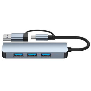 ฮับ USB-C คุณภาพสูง 4 พอ<span class=keywords><strong>ร์</strong></span>ต พร้อม USB3.0 (5Gbps) วัสดุอะลูมิเ<span class=keywords><strong>น</strong></span>ียมอัลลอย สำหรับ <span class=keywords><strong>MacBook</strong></span> แล็ปท็อป และจอภาพ - Product Image 5
